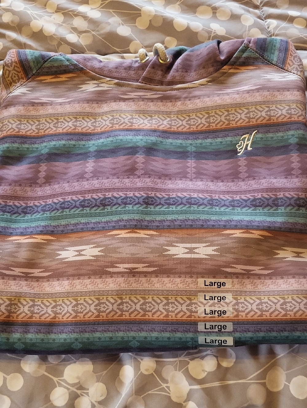 NWT! Hooey Womens Hoodie AZTEC Design